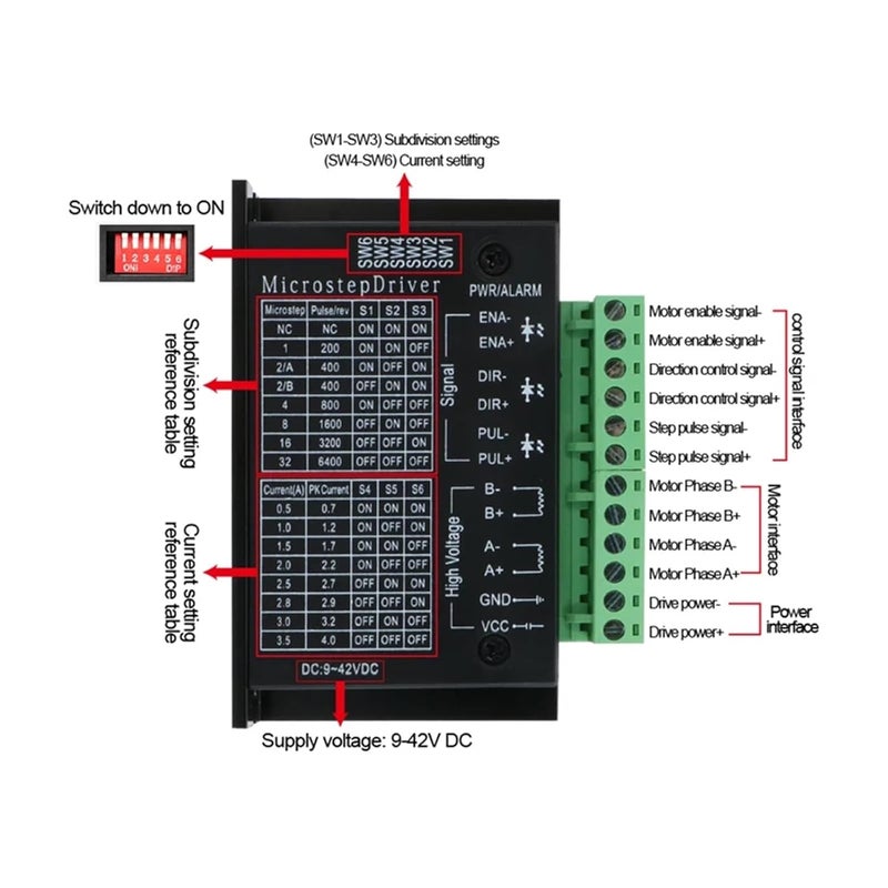 DM542 Stepper Motor Driver 9 42V 4A 20 50V 4 2A 5 6A for Nema17 Nema23 Nema24 - Image 2